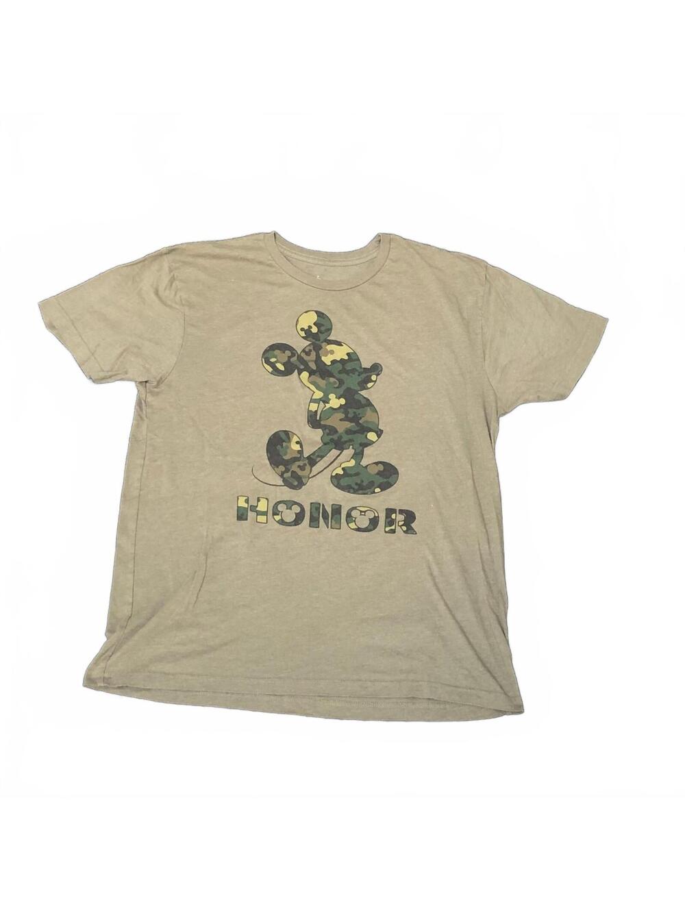 Disney Honor Camouflage Mickey Mouse Graphic T-Shirt Size Large